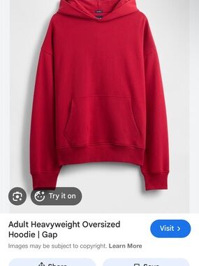 GAP Hoodie in Bold Red